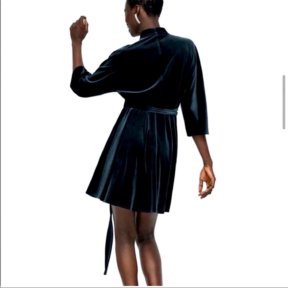 ~SOLD~ Zara Green Velvet Empire Dress